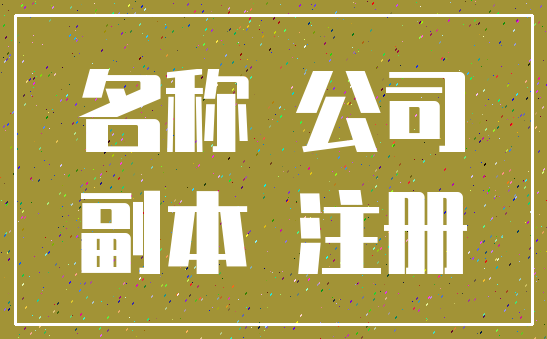 名称 公司_副本 注册