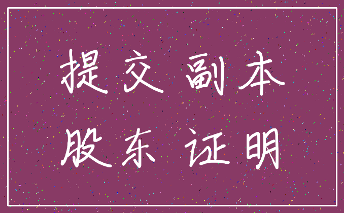 提交 副本_股东 证明