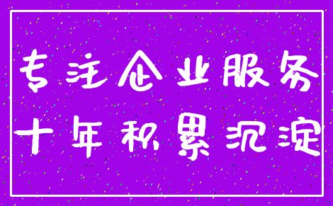 专注企业服务_十年积累沉淀