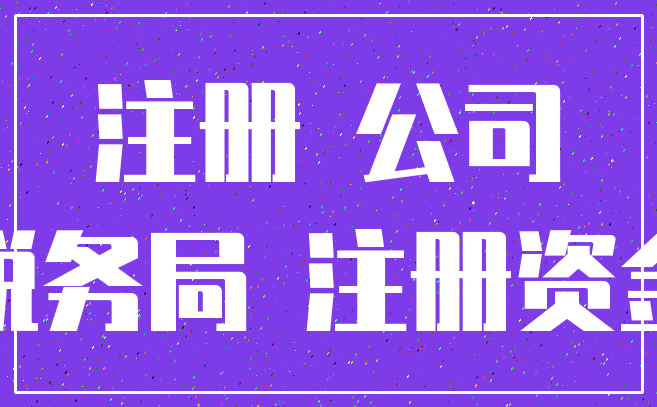 注册 公司_税务局 注册资金