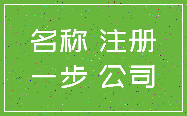 名称 注册_一步 公司