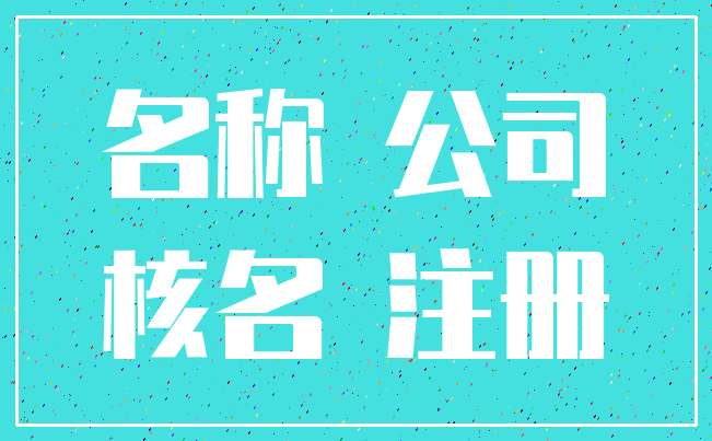名称 公司_核名 注册