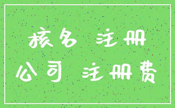 核名 注册_公司 注册费