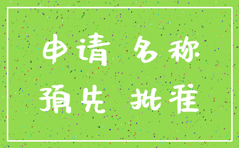 申请 名称_预先 批准