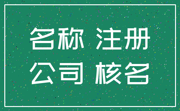 名称 注册_公司 核名