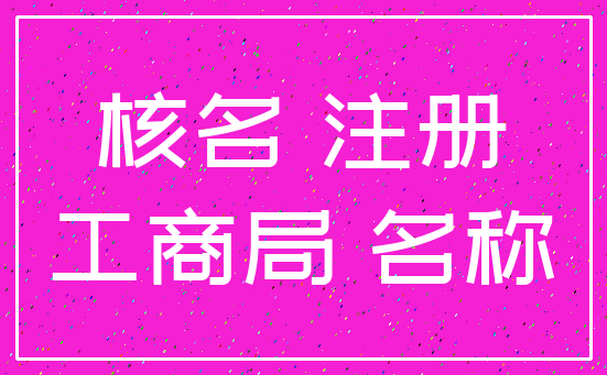 核名 注册_工商局 名称