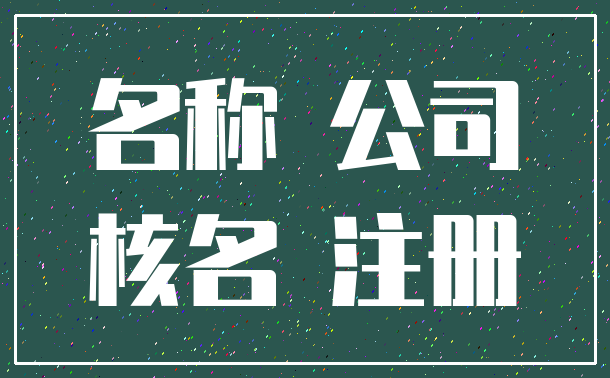 名称 公司_核名 注册