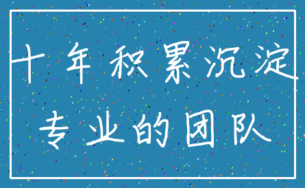 十年积累沉淀_专业的团队