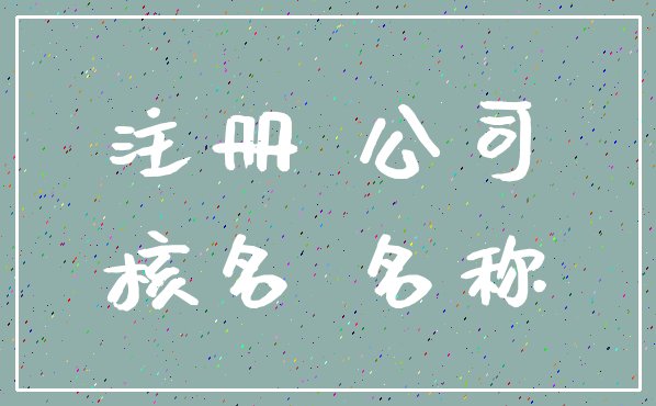 注册 公司_核名 名称
