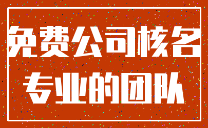 免费公司核名_专业的团队