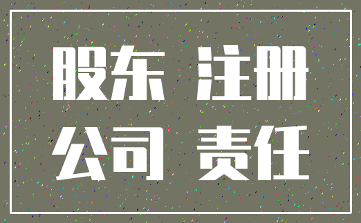 股东 注册_公司 责任