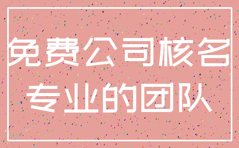 免费公司核名_专业的团队