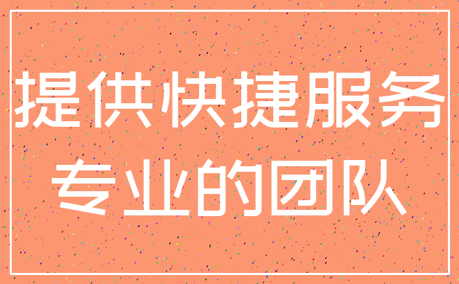 提供快捷服务_专业的团队
