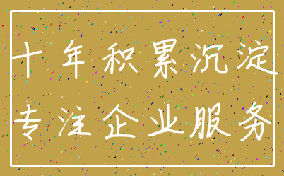 十年积累沉淀_专注企业服务