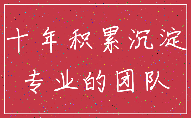 十年积累沉淀_专业的团队