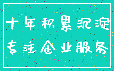 十年积累沉淀_专注企业服务