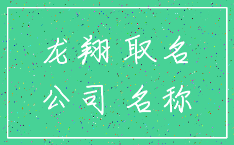 龙翔 取名_公司 名称