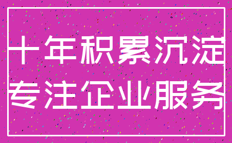 十年积累沉淀_专注企业服务