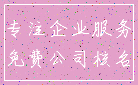 专注企业服务_免费公司核名