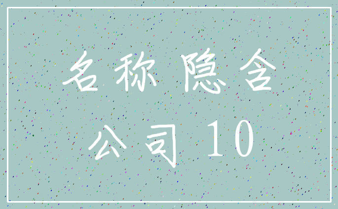 名称 隐含_公司 10