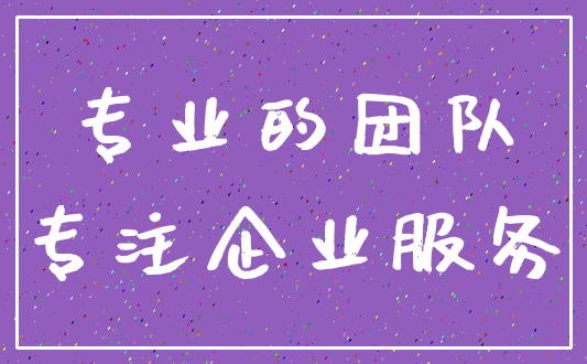 专业的团队_专注企业服务