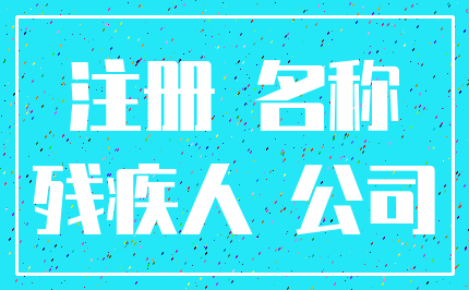 注册 名称_残疾人 公司