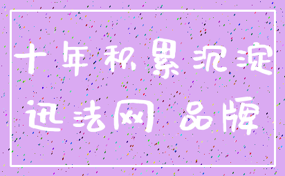十年积累沉淀_迅法网 品牌