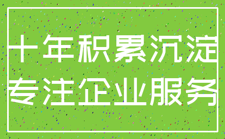 十年积累沉淀_专注企业服务