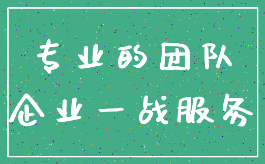 专业的团队_企业一战服务