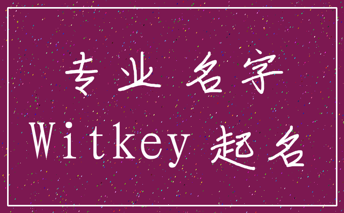 专业 名字_Witkey 起名