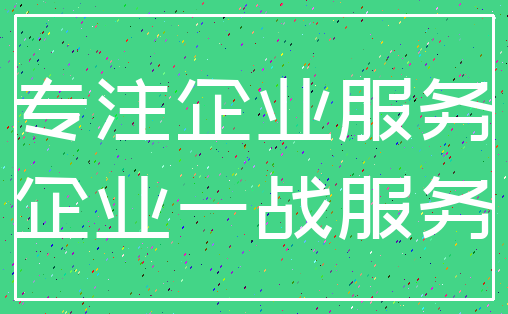 专注企业服务_企业一战服务