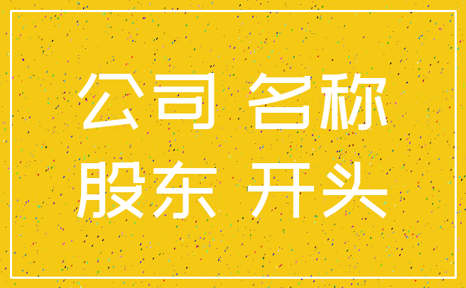 公司 名称_股东 开头