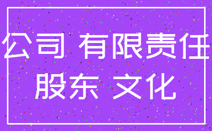 公司 有限责任_股东 文化