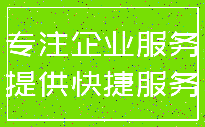 专注企业服务_提供快捷服务
