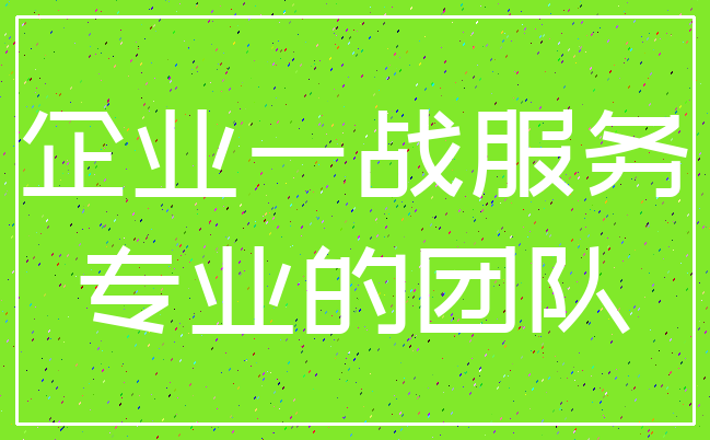 企业一战服务_专业的团队