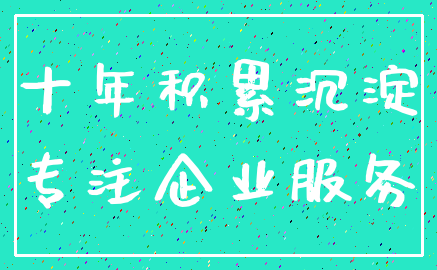 十年积累沉淀_专注企业服务