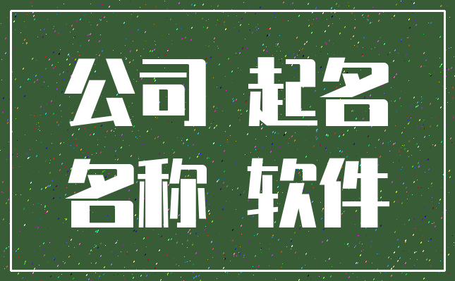 公司 起名_名称 软件