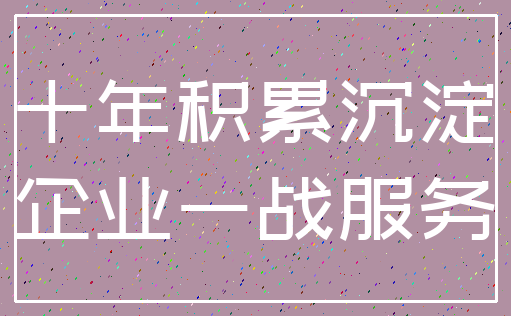 十年积累沉淀_企业一战服务