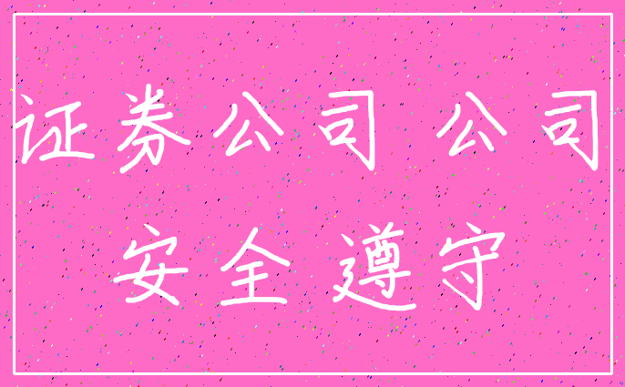 证券公司 公司_安全 遵守