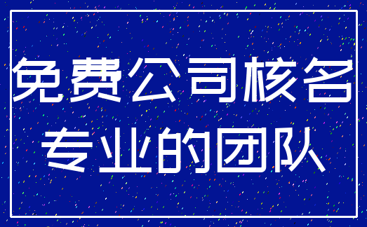 免费公司核名_专业的团队