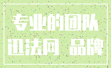 专业的团队_迅法网 品牌