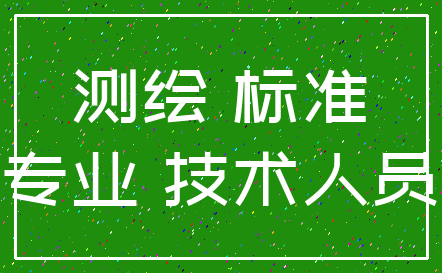 测绘 标准_专业 技术人员