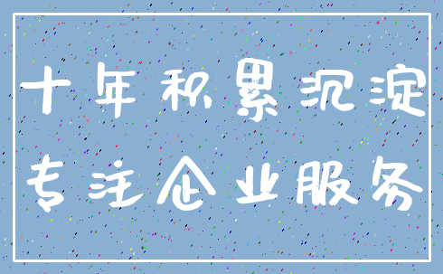 十年积累沉淀_专注企业服务