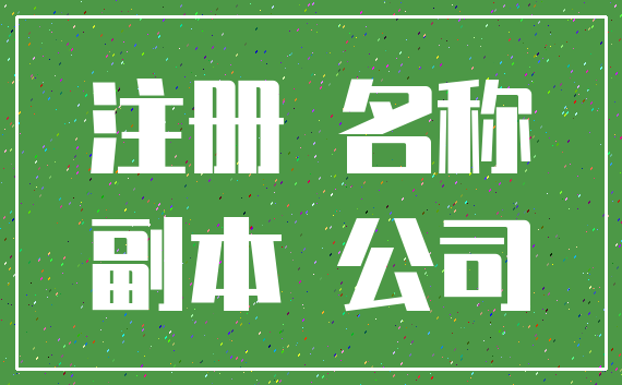 注册 名称_副本 公司