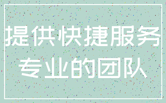 提供快捷服务_专业的团队