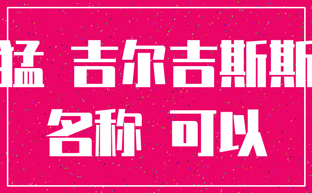 凶猛 吉尔吉斯斯坦_名称 可以