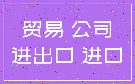 贸易 公司_进出口 进口