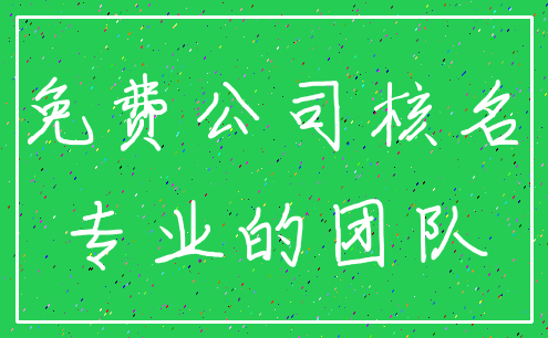 免费公司核名_专业的团队