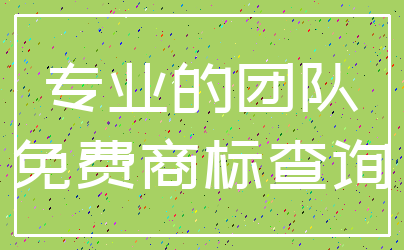 专业的团队_免费商标查询