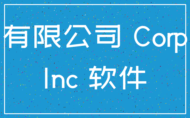 有限公司 Corp_Inc 软件